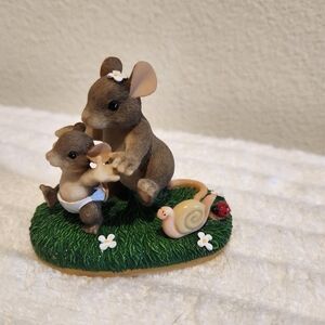 Charming Tails "Together Every Step Of The Way" Mouse Figurine with Green Base